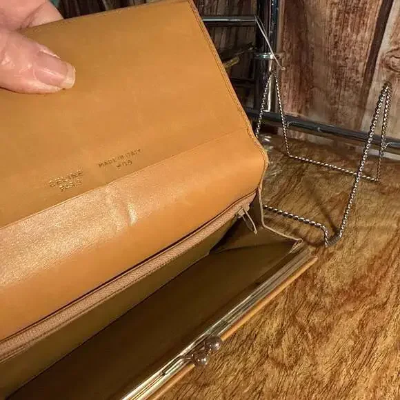 Auth. Vintage Celine leather wallet,